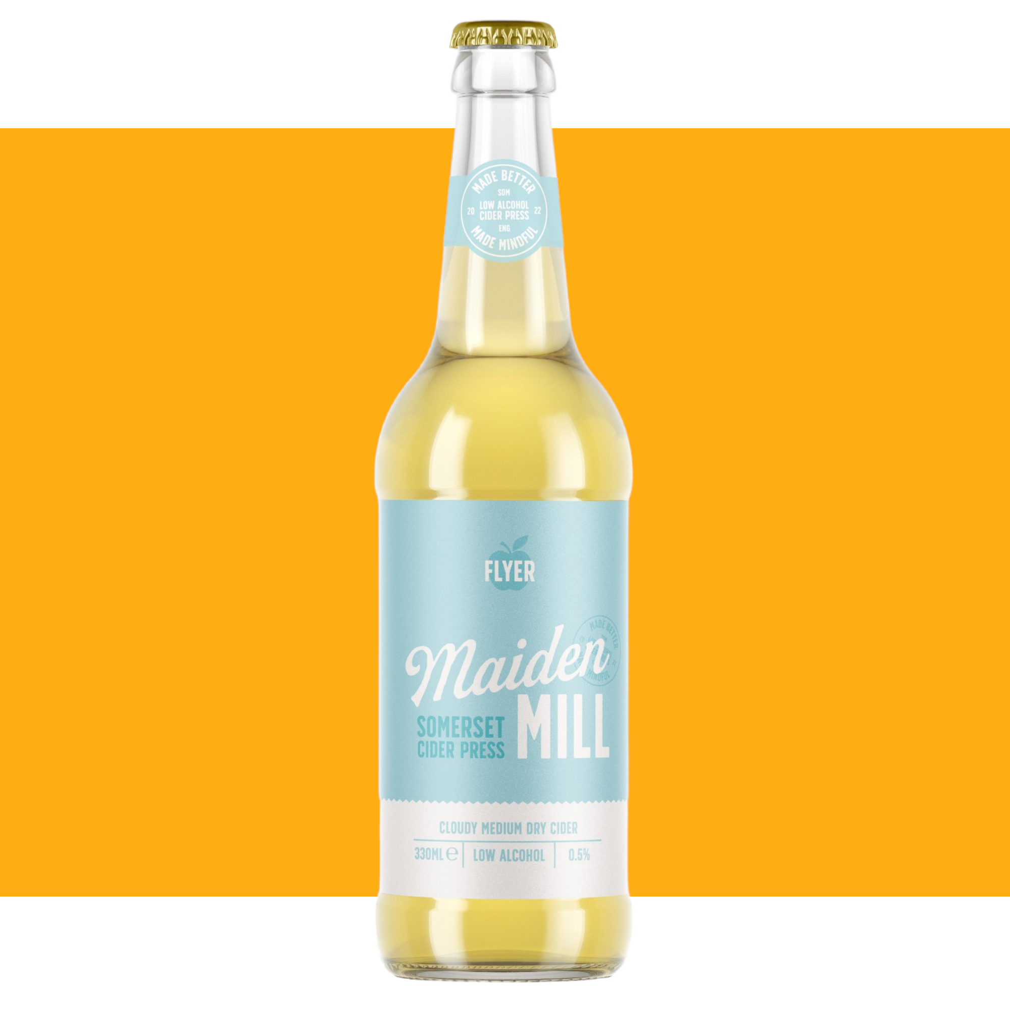 Maiden Mill 'Flyer' Medium Dry Cloudy Somerset 0.5% Craft Cider
