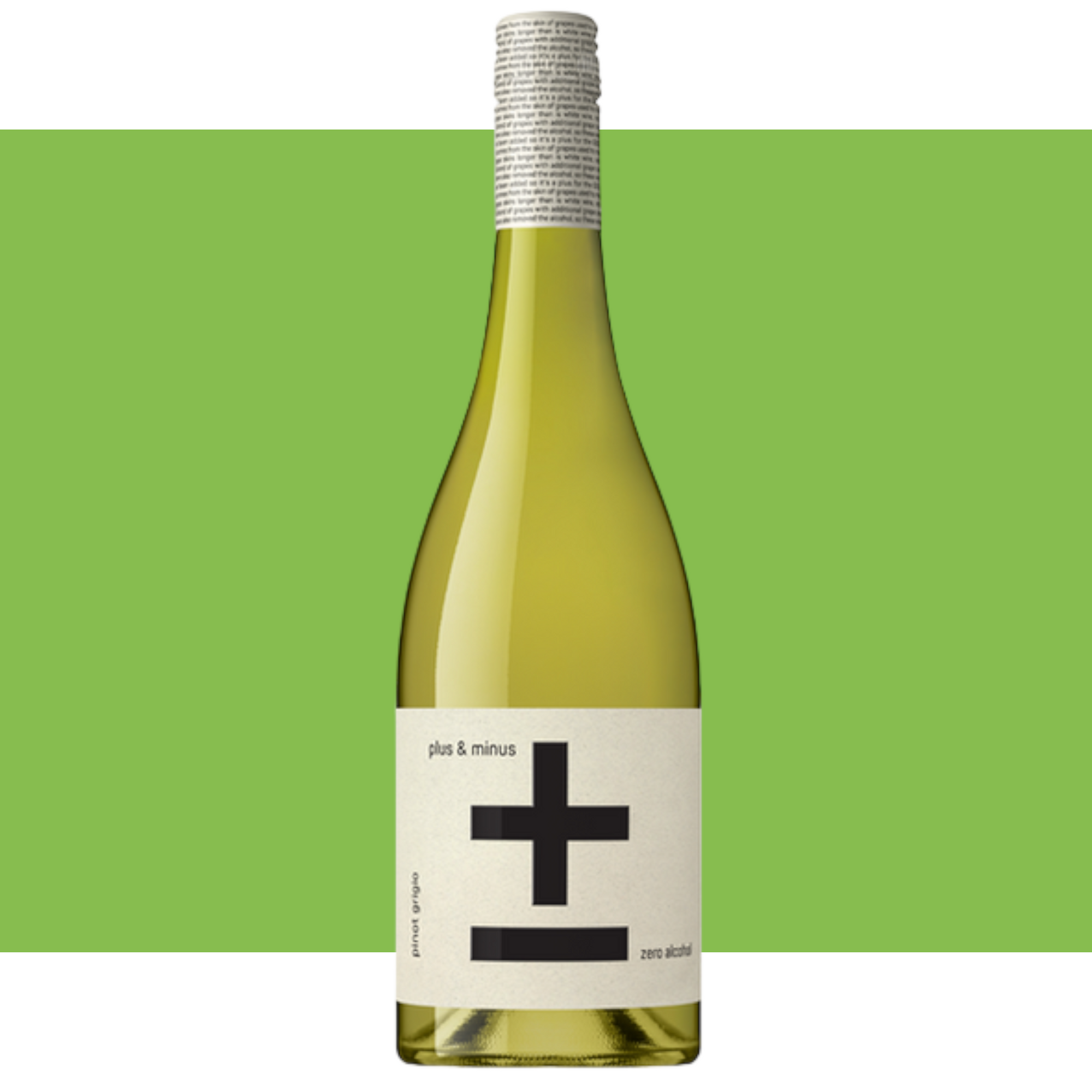 Plus Minus Non Alcoholic Pinot Grigio White Wine 2022 0.0%