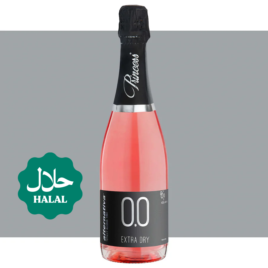 Princess Alternativa 0.0% Bollicine Rosato Extra Dry - Alcohol Free Halal Wine