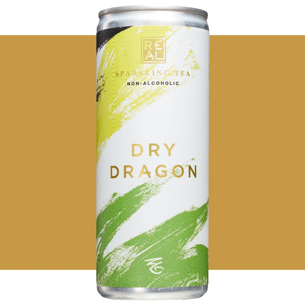 REAL Dry Dragon Sparkling Tea - Single Serve Cans