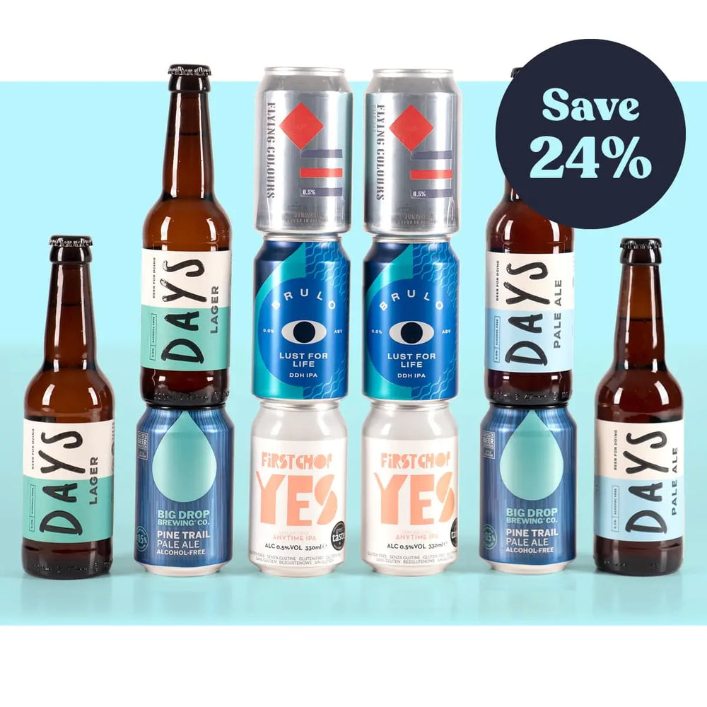 Best of British Alcohol Free Lager & Ale 12 pack bundle zerozilchzip